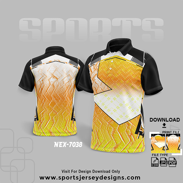 NEX-7038 ORANGE SPORTSWEAR SUBLIMATION JERSEY DESIGN