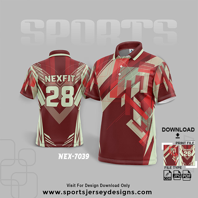 NEX-7039 BROWN SPORTSWEAR SUBLIMATION JERSEY DESIGN