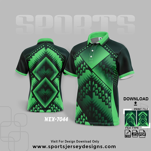 NEX-7044 GREEN SPORTSWEAR SUBLIMATION JERSEY DESIGN