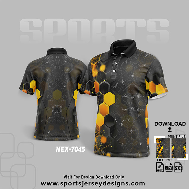 NEX-7045 BLACK SPORTSWEAR SUBLIMATION JERSEY DESIGN
