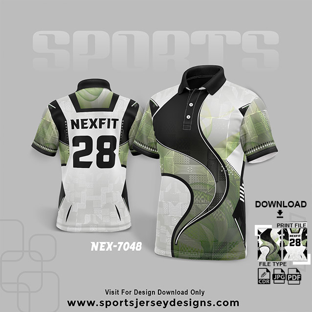 NEX-7048 GREEN SPORTSWEAR SUBLIMATION JERSEY DESIGN
