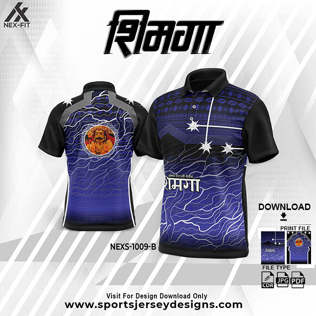 NEXS-1009 B PURPLE AND BLACK SHIMGA FESTIVAL SUBLIMATION JERSEY DESIGN