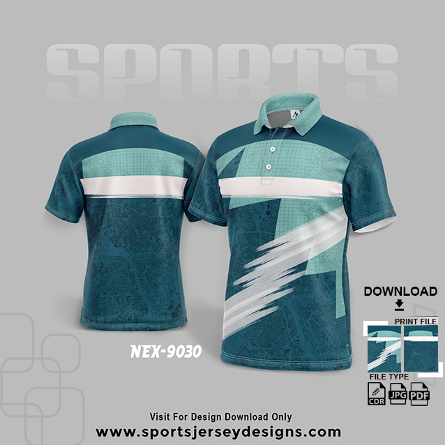 NEX-9030 GREEN WITH WHITE SPORTSWEAR SUBLIMATION JERSEY DESIGN