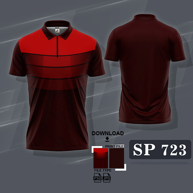 SP-723 RED WITH BROWN SPORTSWEAR SUBLIMATION JERSEY DESIGN