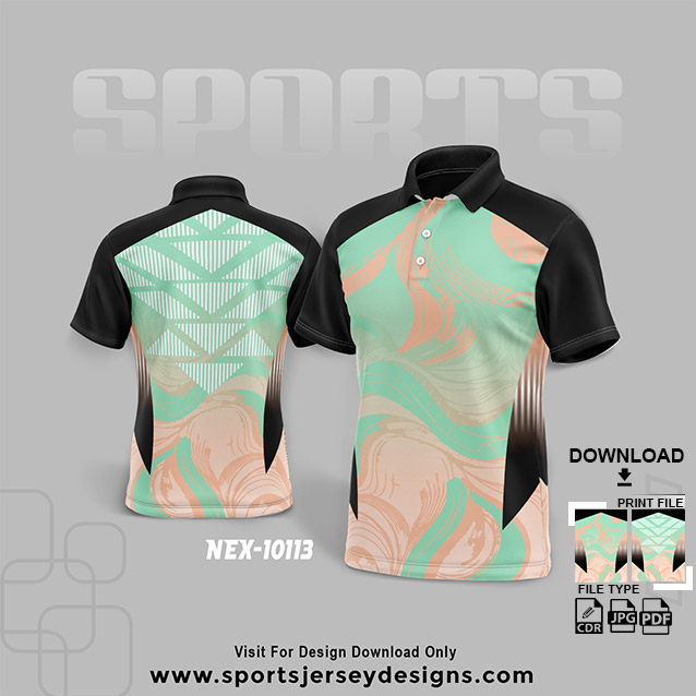 NEX-10113 GREEN WITH BLACK SPORTSWEAR SUBLIMATION JERSEY DESIGN