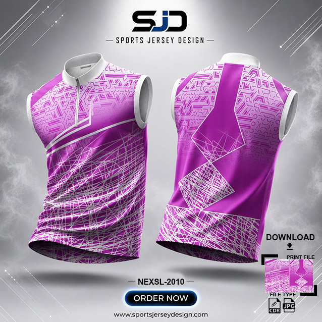 NEXSL-2010 PINK AND WHITE COMBINATION SPORTSWEAR SUBLIMATION JERSEY DESIGN
