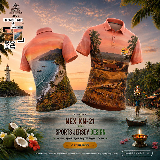 NEX KN 21 ORANGE AND GREEN KOKAN SPECIAL JERSEY DESIGN