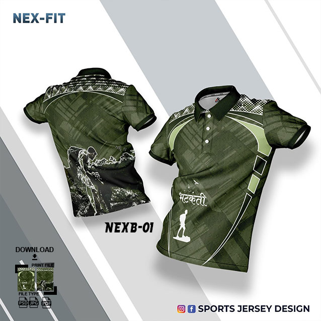 NEXB-01 GREEN AND BLACK SUBLIMATION JERSEY DESIGN