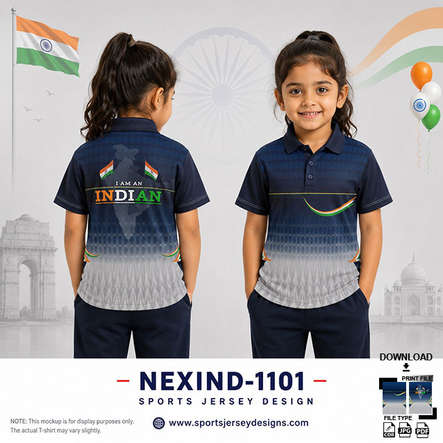 NEXIND-1101 NAVY BLUE AND WHITE INDEPENDENCE DAY SUBLIMATION JERSEY DESIGN