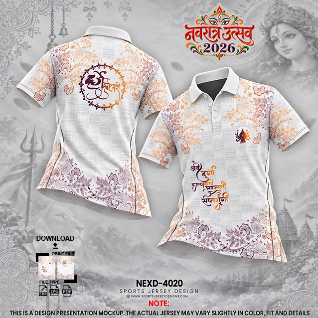 NEXD-4020 WHITE AND ORANGE COMBINATION FOR NAVRATRI SPECIAL DESIGN