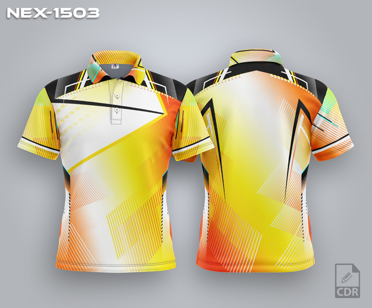 NEX-1503 YELLOW AND ORANGE SPORTSWEAR SUBLIMATION JERSEY DESIGN