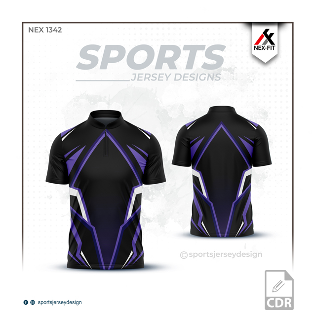 NEX-1342 NEVY PURPLE AND BLACK SUBLIATION SPORTSWEAR JERSEY DESIG