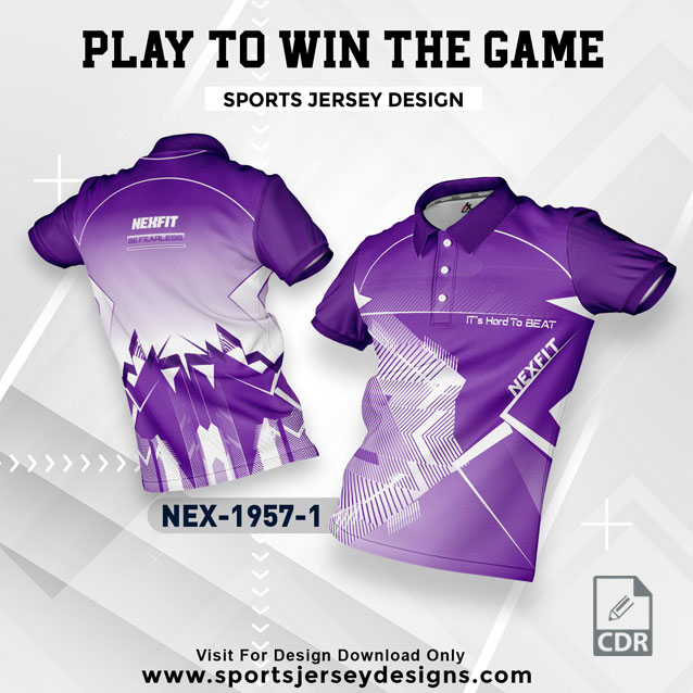 NEX 1957-1 PURPLLE WITH WHITE GRADIENT SPORTSWEAR SUBLIMATION JERSEY DESIGN