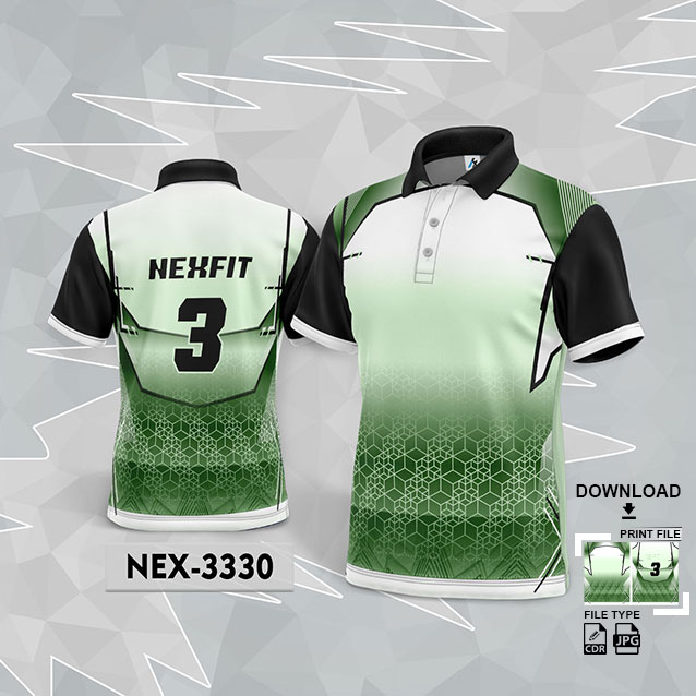 NEXD-3330 - CUSTOM GREEN AND BLACK GRADIENT SPORTSWEAR SUBLIMATION JERSEY DESIGN