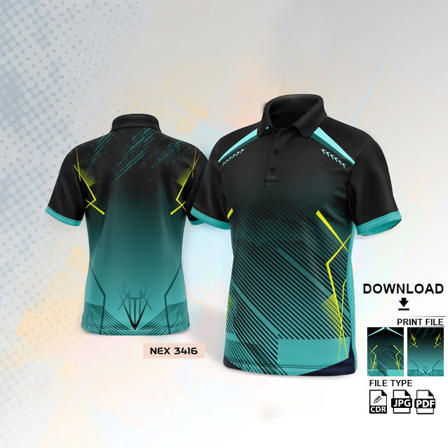 NEX-3416- GRADIENT BLACK AND BLUE SPORTSWEAR SUBLIMATION JERSEY DESIGN