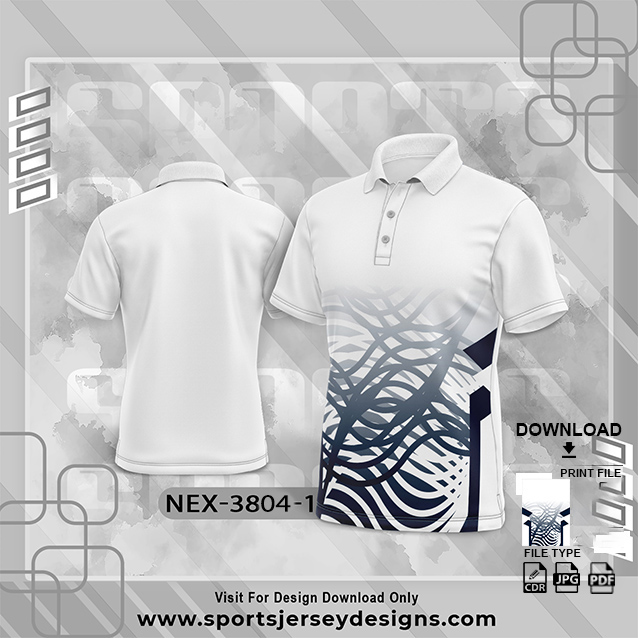 NEX-3804-1 BLUE AND WHITE SPORTSWEAR SUBLIMATION JERSEY DESIGN