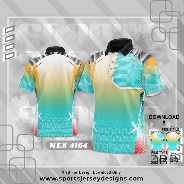 NEX-4164-MINT GREEN AND YELLOW SPORTSWEAR SUBLIMATION JERSEY DESIGN